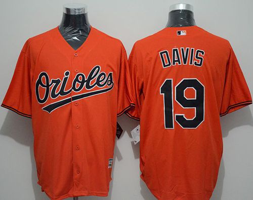 Orioles #19 Chris Davis Orange New Cool Base Stitched MLB Jersey